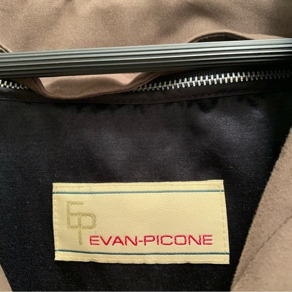 EVAN PICONE Vintage Brown Heavyweight Lined Trench Coat Mens 44R Chest Size 50 - Picture 6 of 12